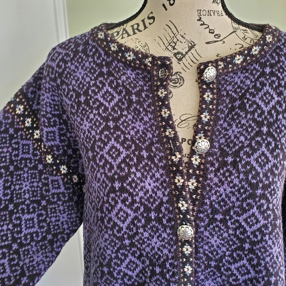 Nomadic Traders Vintage Nordic Cardigan Sweater - Picture 1 of 14